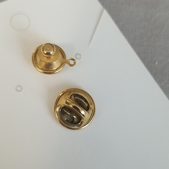 ENAMEL Christmas HOLLY & ANGEL lapel pin - Picture 3 of 3